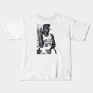 vintage basketball pen sketch Kids T-Shirt